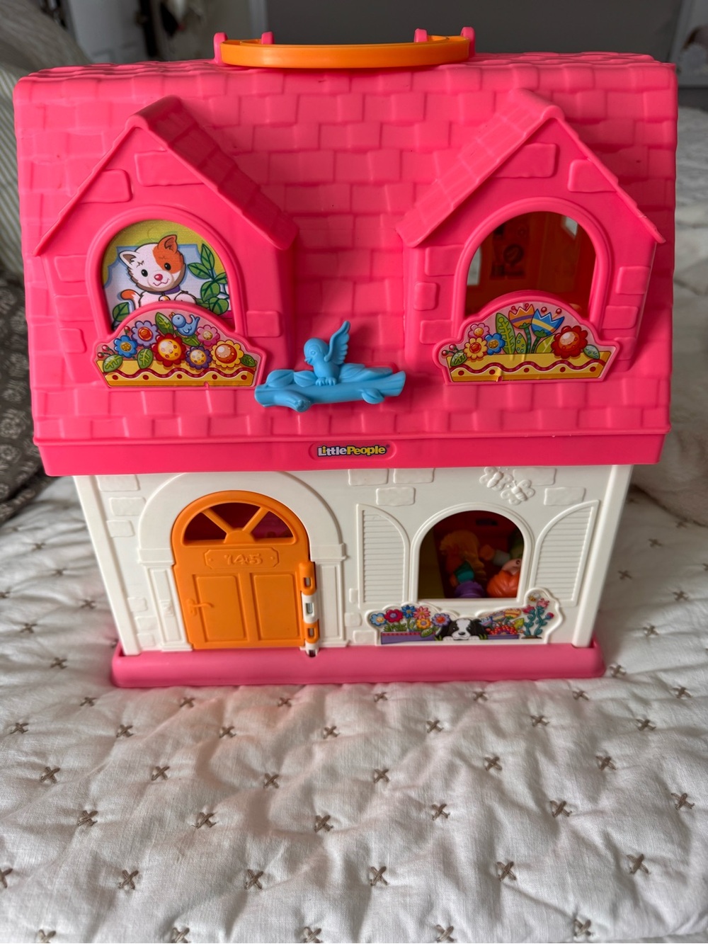 Fisher-Price Little People Pink & White Playhouse